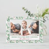 水彩柊とベリーの写真 シーズンカード (スタンド正面)