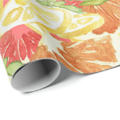 水彩柑橘系グレープフルーツレモン&オレンジ ラッピングペーパー (ロールコーナー)