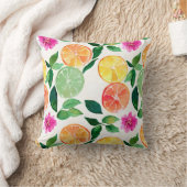 水彩柑橘系パターン クッション (ブランケット)