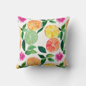 水彩柑橘系パターン クッション (裏面)