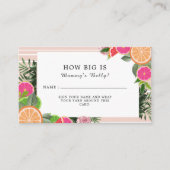 水彩柑橘系フルーツどのように大きいママの腹 エンクロージャーカード (正面)