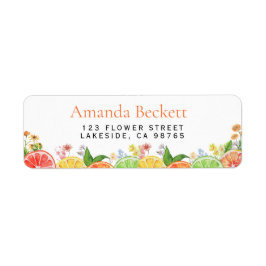 水彩柑橘系ベビーシャワー ラベル