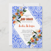 水彩柑橘系ベビースワ地中海のーナー 招待状 (正面)