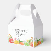 水彩柑橘系リトルかわいこちゃんベビーシャワー フェイバーボックス (正面サイド)