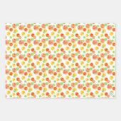 水彩柑橘類おもしろいハンドレ図解入りの、写真付きのモンライム ラッピングペーパーシート (正面)