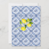 水彩柑橘類エレガントレモンベビーシャワー 招待状 (裏面)