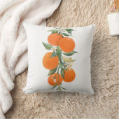 水彩柑橘類オレンジレモン クッション (ブランケット)