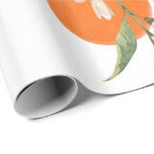 水彩柑橘類オレンジレモン ラッピングペーパー (ロールコーナー)