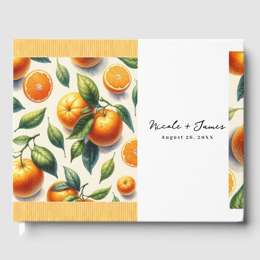 水彩柑橘類オレンジ離れ色 ゲストブック (正面)