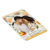 水彩柑橘類オレン葉ジの日付保存 マグネット (右側)