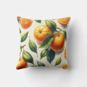 水彩柑橘類オ離れレン結婚ジュ クッション (裏面)