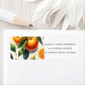 水彩柑橘類オ離れレン結婚ジュ ラベル (インサイチュ)