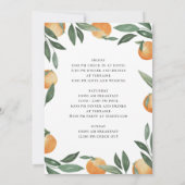 水彩柑橘類バチェロレッテ週末 招待状 (裏面)