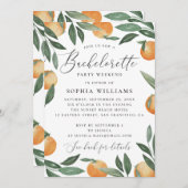 水彩柑橘類バチェロレッテ週末 招待状 (正面/裏面)