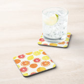 水彩柑橘類フルーツパターン コースター (右側)