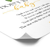 水彩柑橘類レモンベビーシャワーゲーム ポスター (角)