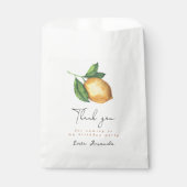 水彩柑橘類レモン1歳の誕生日感謝していあなた フェイバーバッグ (正面)