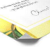 水彩柑橘類レモン – サンリアバー ポスター (角)