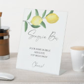 水彩柑橘類レモン – サンリアバー 台座サイン (インサイチュ)