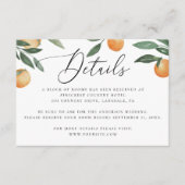 水彩柑橘類結婚。ガーデンフローラ詳細 エンクロージャーカード (正面)