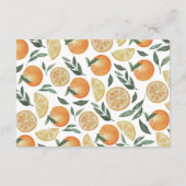 水彩柑橘類結婚。ガーデンフローラ詳細 エンクロージャーカード (裏面)