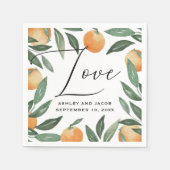 水彩柑橘類結婚。夏のフローラ園 スタンダードカクテルナプキン (正面)