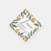 水彩柑橘類結婚。夏のフローラ園 スタンダードカクテルナプキン (角)