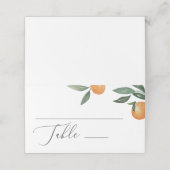 水彩柑橘類結婚。夏のフローラ園 プレイスカード (外部開封)