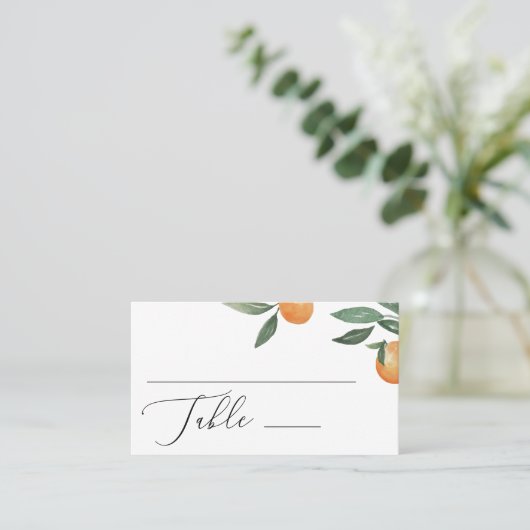 水彩柑橘類結婚。夏のフローラ園 プレイスカード (スタンド正面)