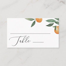 水彩柑橘類結婚。夏のフローラ園 プレイスカード