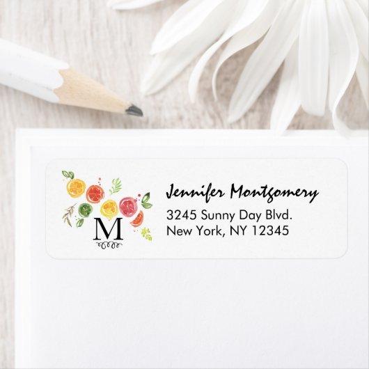 水彩柑橘類 ラベル (インサイチュ)