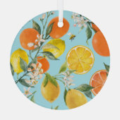 水彩柑橘類：手描き ガラスオーナメント (裏面)