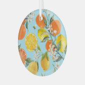水彩柑橘類：手描き ガラスオーナメント (正面左)