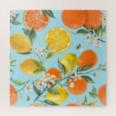 水彩柑橘類：手描き ジグソーパズル (横)
