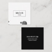 水彩染め名刺のグレー スクエア名刺 (正面/裏面)