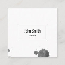 水彩染め名刺のグレー