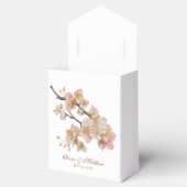 水彩柔らかいオレンジ色のピンクの春 フェイバーボックス (オープン)