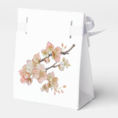 水彩柔らかいオレンジ色のピンクの春 フェイバーボックス (裏面サイド)