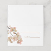 水彩柔らかいオレンジ色のピンクの春 プレイスカード (外部開封)