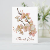 水彩柔らかいオレンジ色のピンクの春 招待状 (スタンド正面)