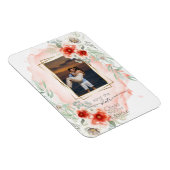 水彩柿フローラ写真保存日 マグネット (右側)