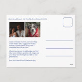 水彩格子模様の手作りクリスマスカスタム3写真 シーズンポストカード (裏面)