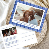 水彩格子模様の手作りクリスマスカスタム3写真 シーズンポストカード