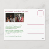 水彩格子模様の手作りクリスマスカスタム3写真 シーズンポストカード (裏面)