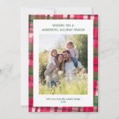 水彩格子模様の手作りクリスマスカスタム5写真 シーズンカード (正面)