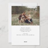 水彩格子模様 | 緑 オレンジ2 フォト シーズンカード (裏面)