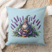 水彩格言と紫色の花 クッション (ブランケット)