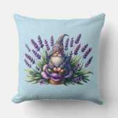 水彩格言と紫色の花 クッション (正面)