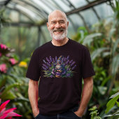 水彩格言と紫色の花 トライブレンドＴシャツ