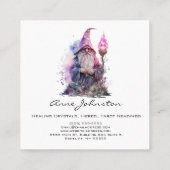 水彩格言ウィザード紫と黒 スクエア名刺 (裏面)